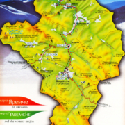 Карта околиць Яремче — туристична карта та найцікавіші місця для відпочинку