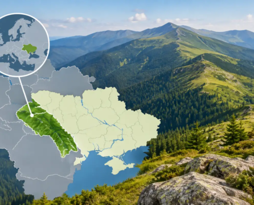 Де знаходяться Карпати: карта, області та країни